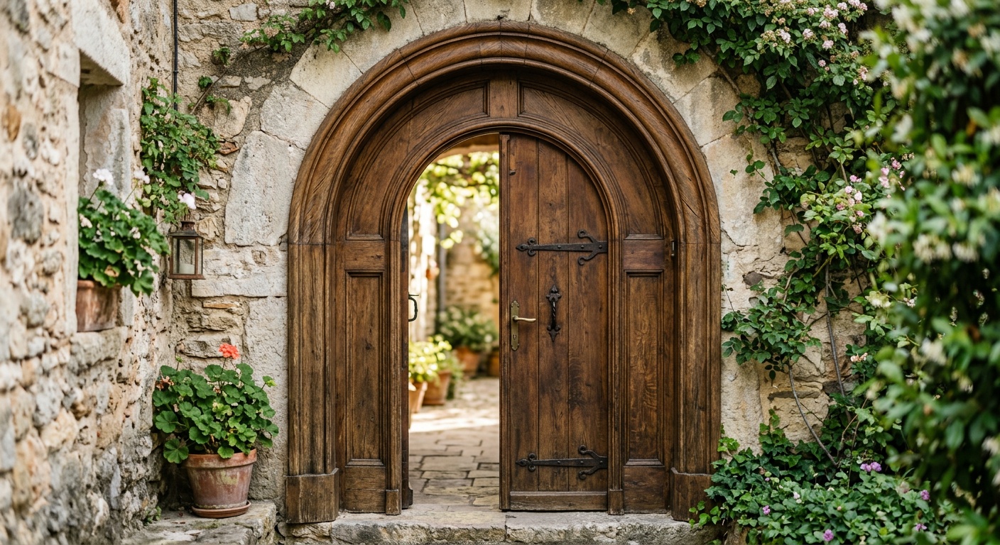 Small Raleigh home entry door