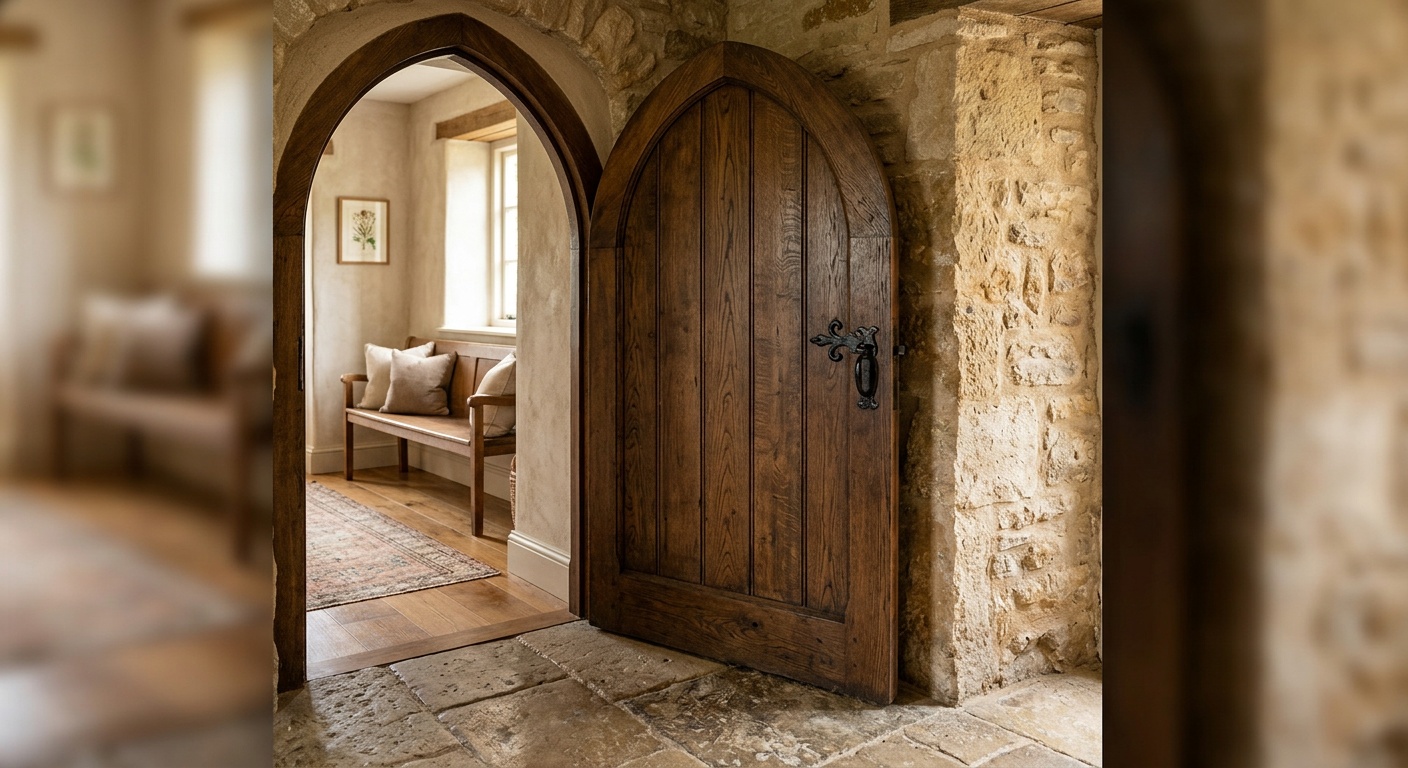 Small Raleigh home entry door